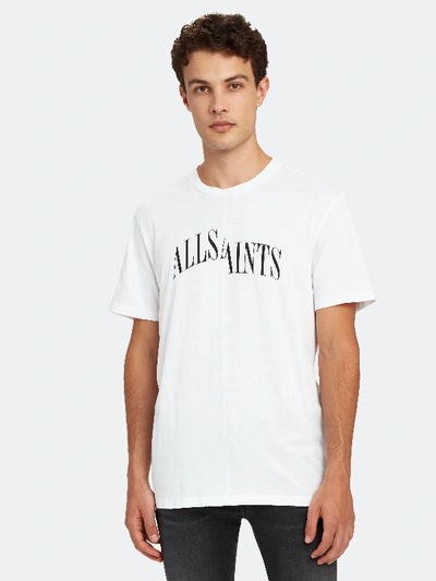 Shop Allsaints Dropout Short Sleeve Crew In White