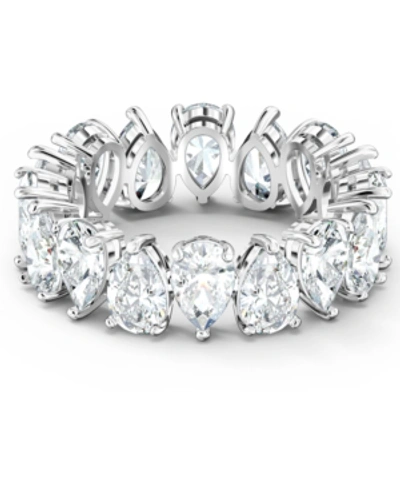 Shop Swarovski Silver-tone Round Crystal Ring