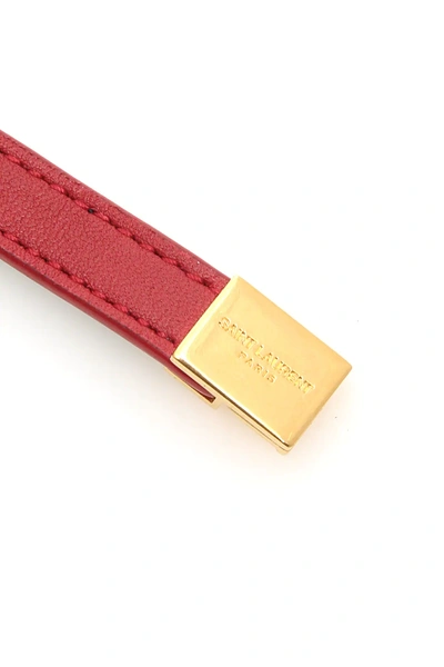 Shop Saint Laurent Opyum Bracelet In Red