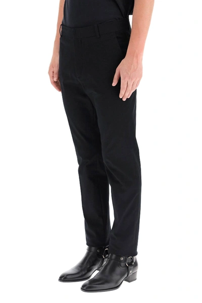 Shop Balmain Tailoring Fit Trousers In Black