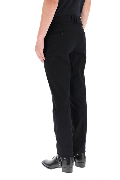 Shop Balmain Tailoring Fit Trousers In Black