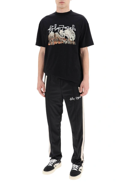 Shop Palm Angels Desert Skull Print T-shirt In Black