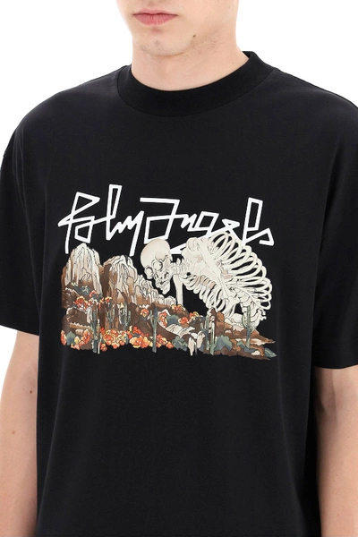 Shop Palm Angels Desert Skull Print T-shirt In Black