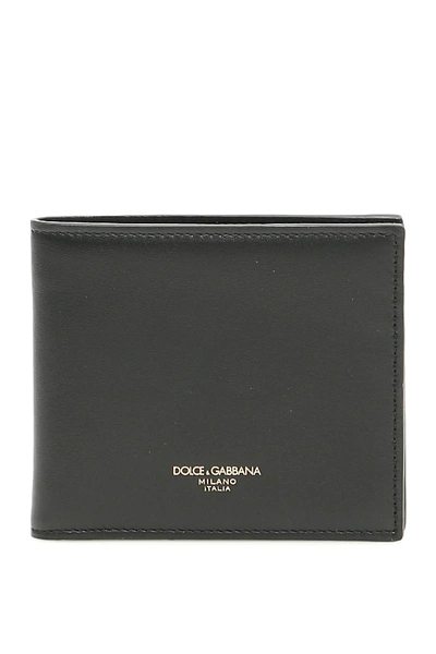 Shop Dolce & Gabbana Leather Bifold Wallet In Black