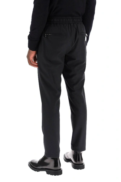 Shop Dolce & Gabbana Wool Jogger Pants In Black
