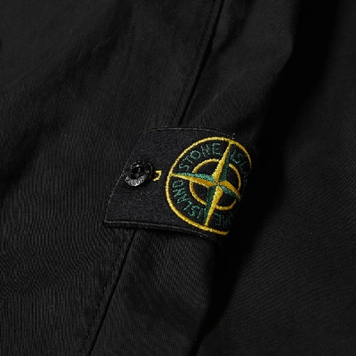 Stone Island Quarter Zip Popover Hooded Smock In Black ModeSens