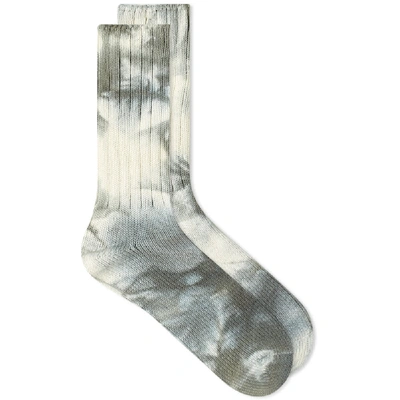 Shop Anonymous Ism Uneven Dye Crew Sock In Grey