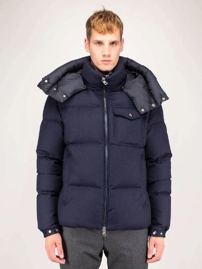 Shop Moncler Brazeau Giubbotto In Blue