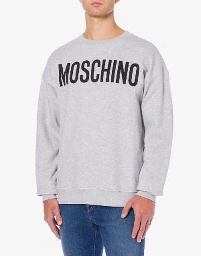 Shop Moschino Cotton Sweatshirt With Logo In Pink