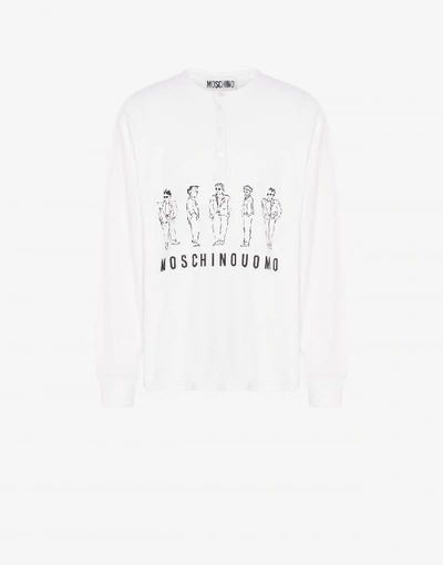 Shop Moschino Jersey T-shirt  Uomo In White