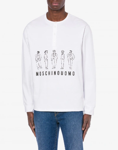 Shop Moschino Jersey T-shirt  Uomo In White