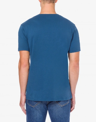 Shop Moschino Jersey T-shirt With Logo In Fuchsia