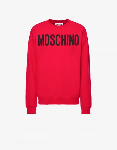 Shop Moschino Cotton Sweatshirt With Logo In Pink