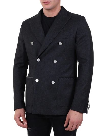 Tonello Double-breasted Jacket In Grey