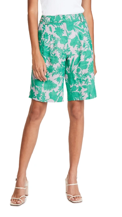 Shop Alexis Talbot Shorts In Emerald Botanical