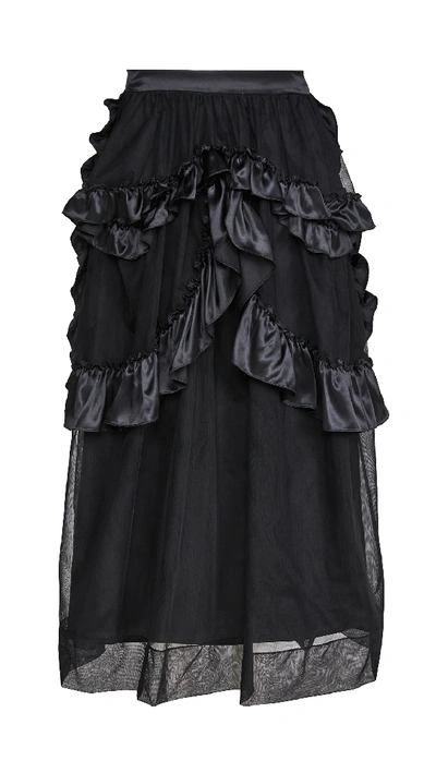 Shop Simone Rocha Skeleton Skirt In Black