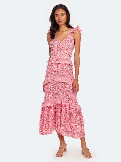 Shop Misa Morrison Ruffled Floral Maxi Dress - L - Also In: S, M, Xs In Pink