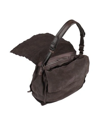 Shop Caterina Lucchi Shoulder Bag In Dark Brown