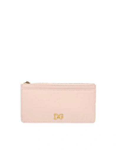 Shop Dolce & Gabbana Powder Card Holder Color Powder