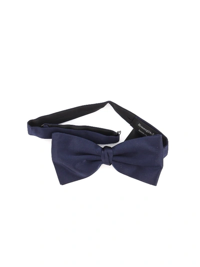 Shop Ermenegildo Zegna Bow Tie In E Blue