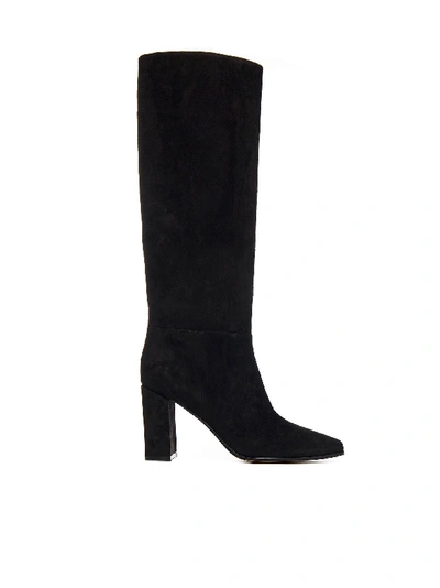 Shop Gianvito Rossi Suede Leather Boots In Black