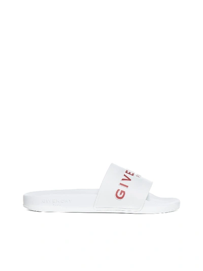 Shop Givenchy Flat Shoes In White Red
