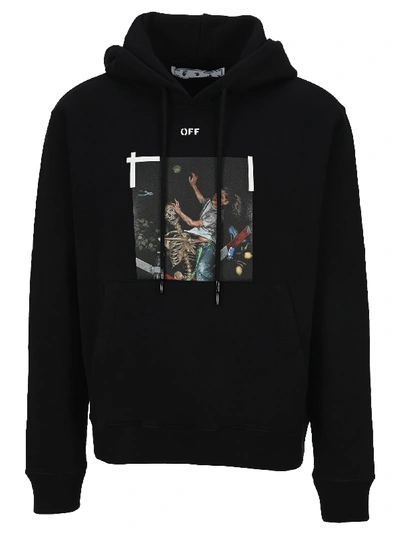 Shop Off-white Off White Pascal Printed Hoodie In Black