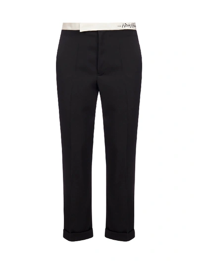Shop Haider Ackermann Virgin Wool Tailored Trousers In Miles Black+t