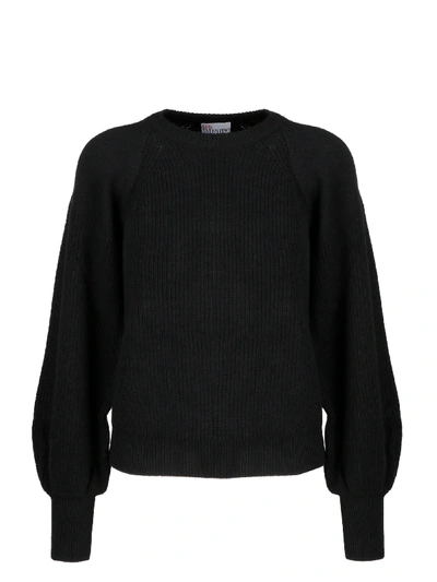 Shop Red Valentino Punch Sleeve Sweater In Black