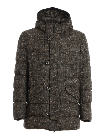 Shop Herno Padded Jacket In Black/camel