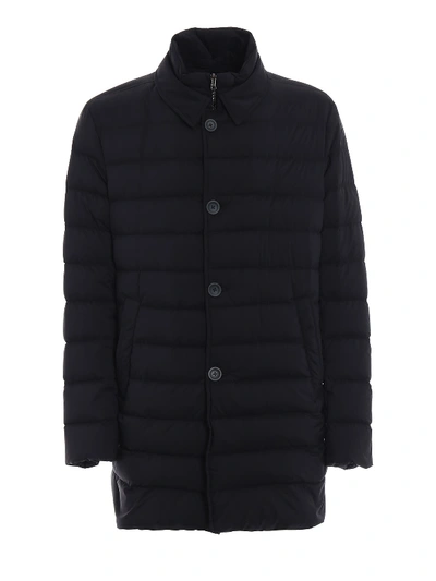 Shop Herno Padded Long Jacket In Blue