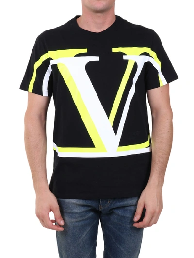 Shop Valentino T-shirt V Logo In Black