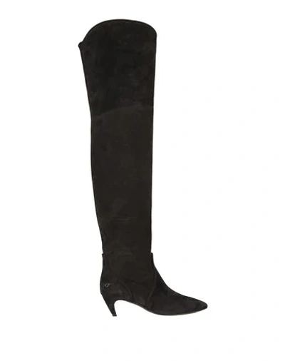 Shop Roger Vivier Woman Boot Black Size 7 Soft Leather