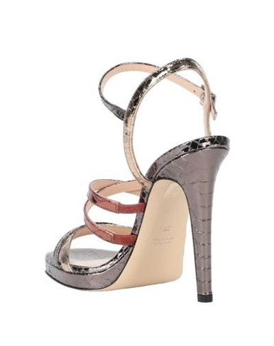 Shop Giampaolo Viozzi Woman Sandals Copper Size 6 Soft Leather