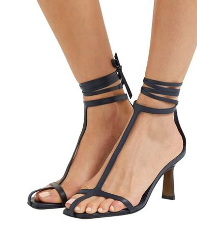 Shop Neous Sandals In Dark Blue