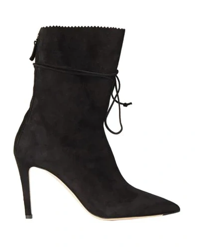 Shop Alexander White Ankle Boots In Black