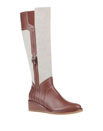 Shop Rodo Knee Boots In Tan