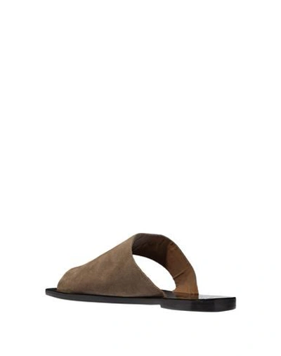 Shop Atp Atelier Sandals In Khaki