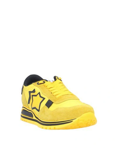 Shop Atlantic Stars Woman Sneakers Yellow Size 7 Soft Leather