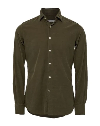 Shop Glanshirt Man Shirt Dark Green Size 15 Cotton