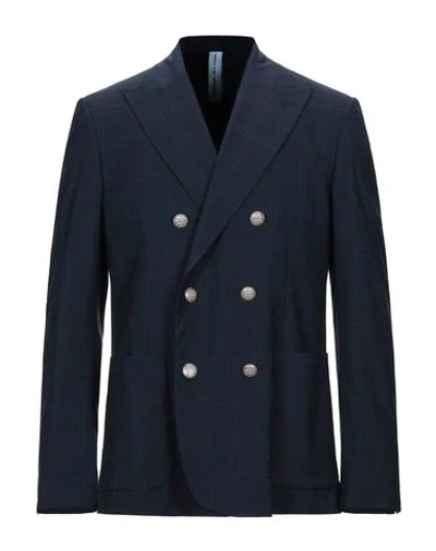 Shop Alessandro Dell'acqua Blazer In Dark Blue