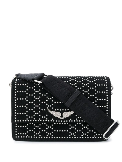 Shop Zadig & Voltaire Lolita Studded Shoulder Bag In Black