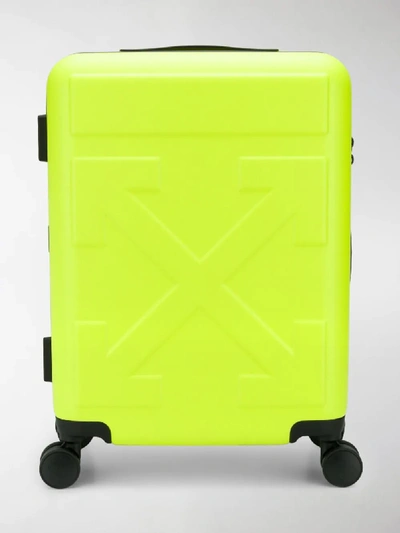 Shop Off-white Arrows Carry-on Suitcase In Yellow