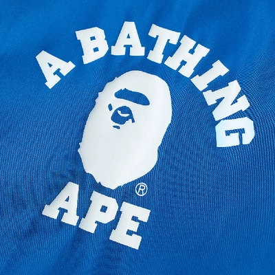 Shop A Bathing Ape College Coach Jacket In Blue