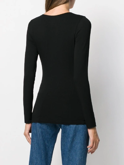Shop Majestic Crewneck Sweater In Black
