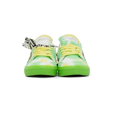 Shop Off-white White And Green Vulcanized Low Sneakers In Green/yello