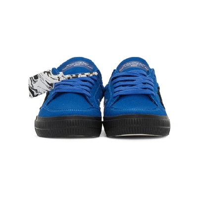 Shop Off-white Blue And Black Vulcanized Low Sneakers In Blue/black