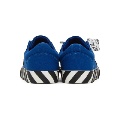 Shop Off-white Blue And Black Vulcanized Low Sneakers In Blue/black