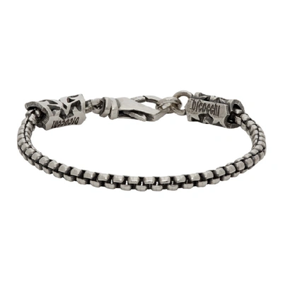 Shop Emanuele Bicocchi Silver Tubular Chain Bracelet