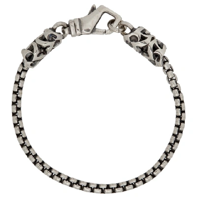 Shop Emanuele Bicocchi Silver Tubular Chain Bracelet